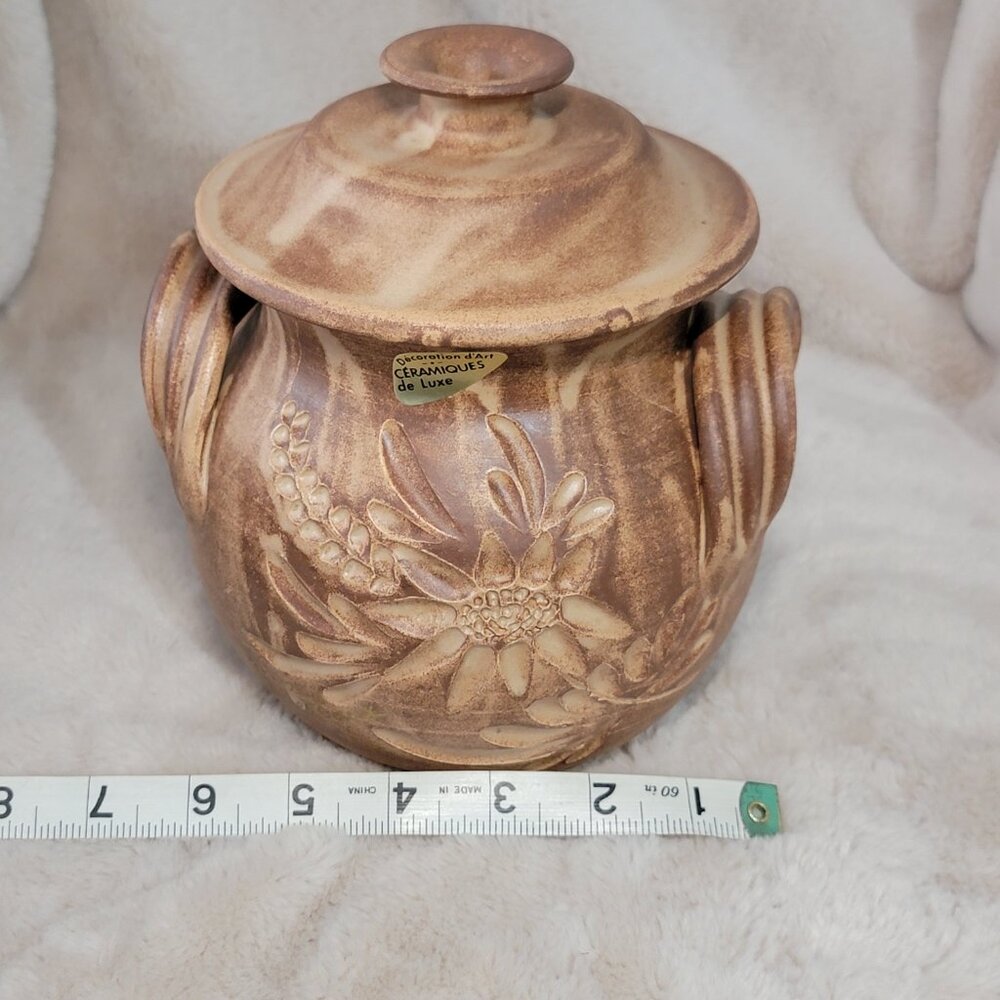 60s Decoration d'Art Ceramiques de Luxe Stoneware Poubelle Challes Les Eaux Pot - Picture 15 of 16